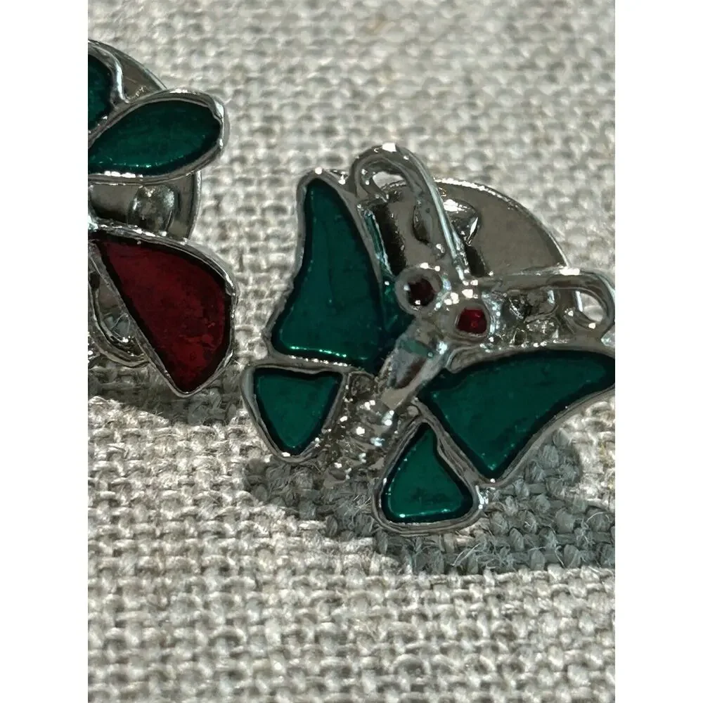 3 Vintage Lapel Pin Bug Enamel Rhinestones Jewelry Insect Bug Brooch‎ NOS Lot #2